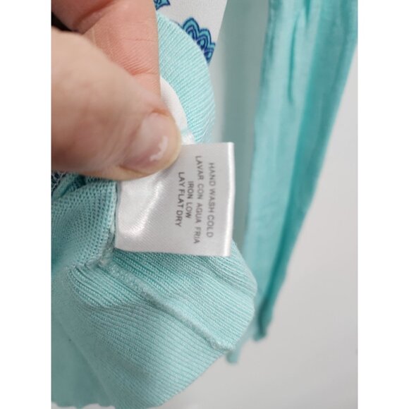 41 Hawthon Stitch Fix Womens Sweater Medium Light Blue Paisley Pullover Preppy - Picture 6 of 8